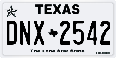 TX license plate DNX2542