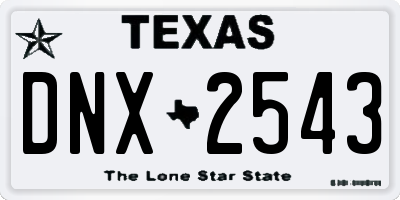 TX license plate DNX2543