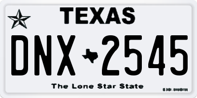 TX license plate DNX2545