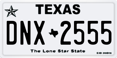 TX license plate DNX2555