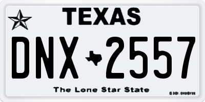 TX license plate DNX2557