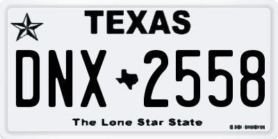 TX license plate DNX2558