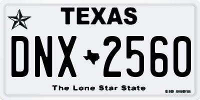 TX license plate DNX2560