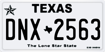 TX license plate DNX2563