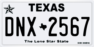 TX license plate DNX2567