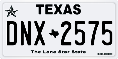 TX license plate DNX2575