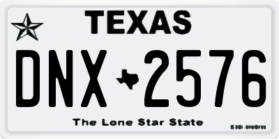 TX license plate DNX2576