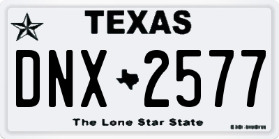 TX license plate DNX2577
