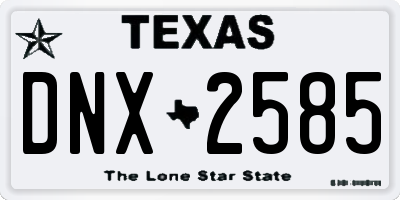 TX license plate DNX2585