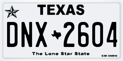 TX license plate DNX2604