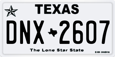 TX license plate DNX2607