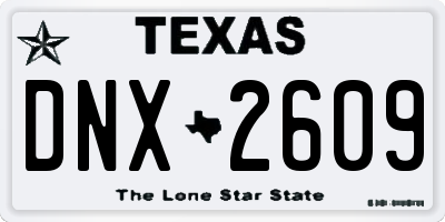 TX license plate DNX2609