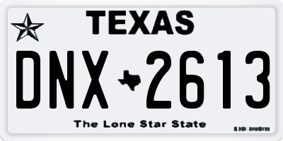 TX license plate DNX2613