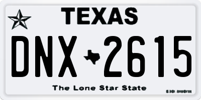 TX license plate DNX2615