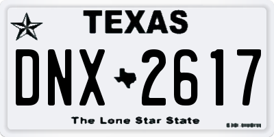 TX license plate DNX2617