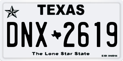 TX license plate DNX2619