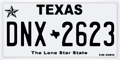 TX license plate DNX2623