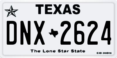TX license plate DNX2624