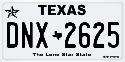 TX license plate DNX2625
