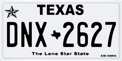 TX license plate DNX2627