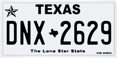TX license plate DNX2629