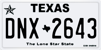 TX license plate DNX2643