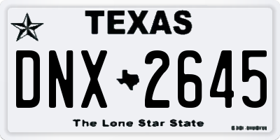 TX license plate DNX2645