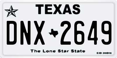 TX license plate DNX2649