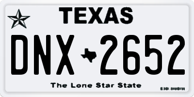 TX license plate DNX2652