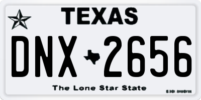 TX license plate DNX2656