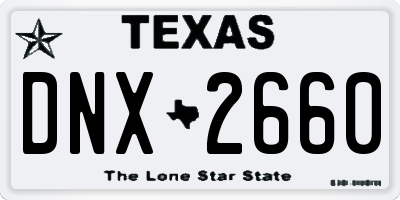 TX license plate DNX2660