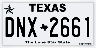 TX license plate DNX2661