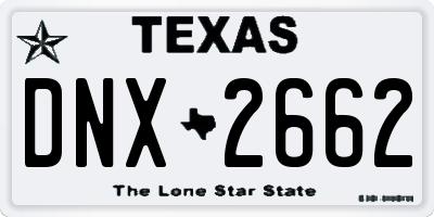 TX license plate DNX2662