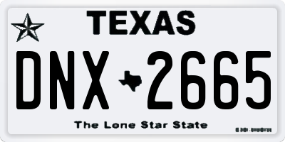 TX license plate DNX2665