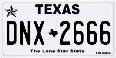 TX license plate DNX2666
