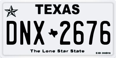 TX license plate DNX2676