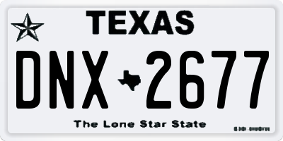 TX license plate DNX2677