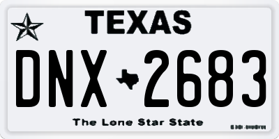 TX license plate DNX2683