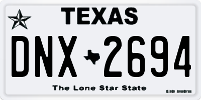 TX license plate DNX2694