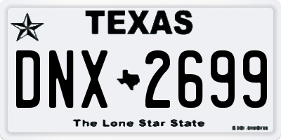 TX license plate DNX2699