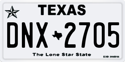 TX license plate DNX2705