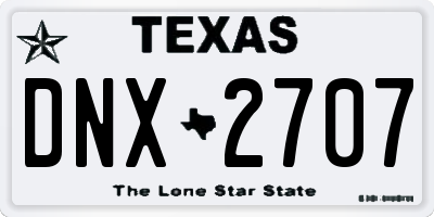 TX license plate DNX2707