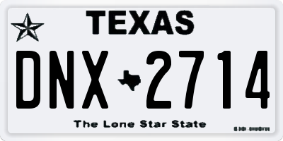 TX license plate DNX2714