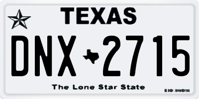 TX license plate DNX2715