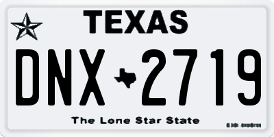 TX license plate DNX2719