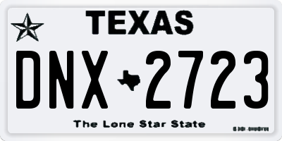 TX license plate DNX2723