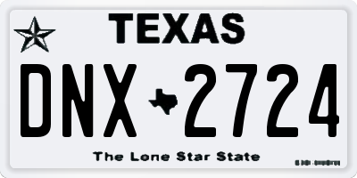 TX license plate DNX2724