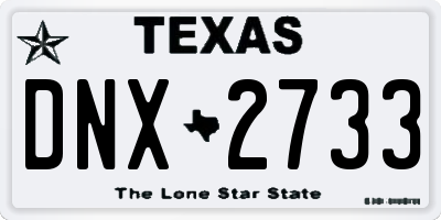 TX license plate DNX2733