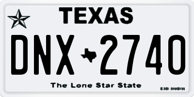 TX license plate DNX2740