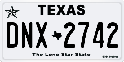 TX license plate DNX2742